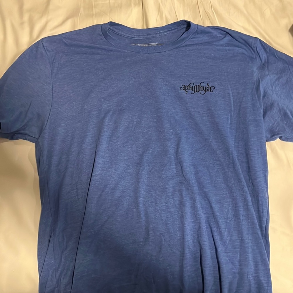 Jekyllhyde blue large tee. Heather blue. One once to try on. Like new.